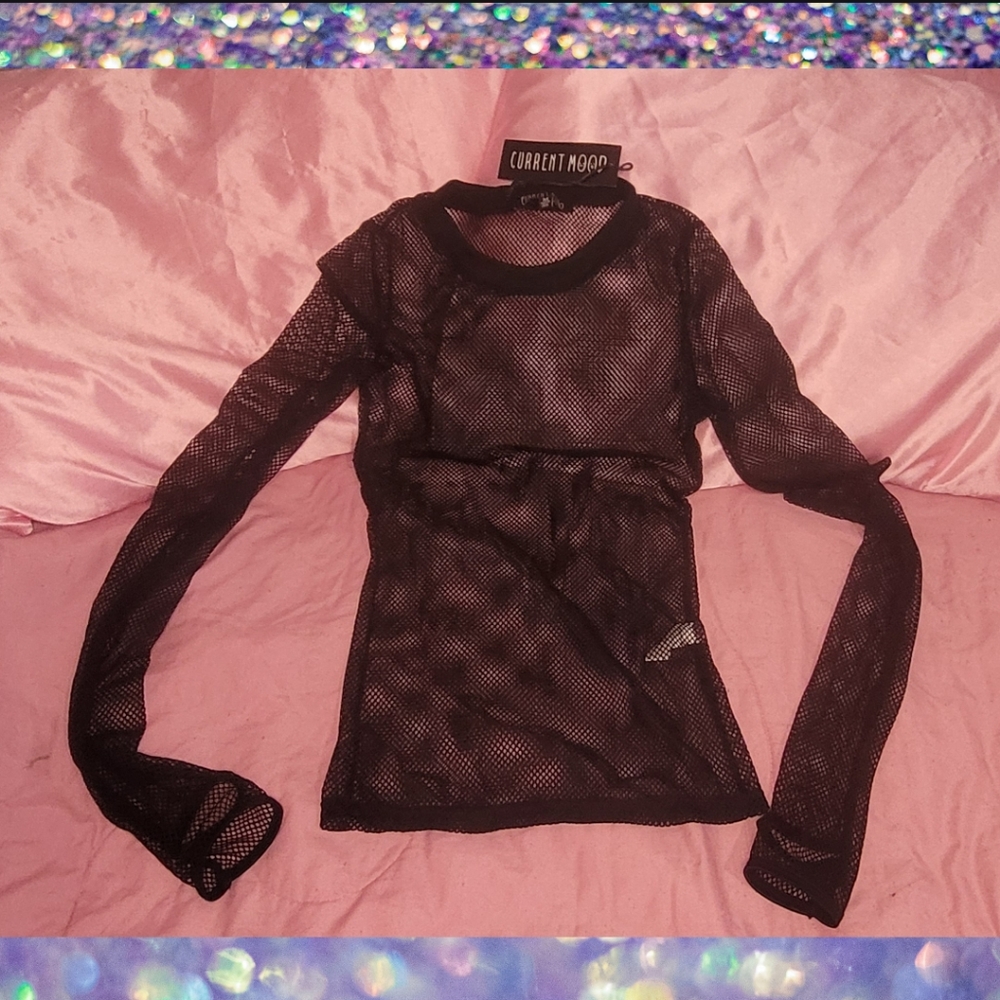 Darkness See Thru Me Fishnet Top